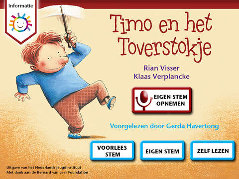 de prentenboek app "Timo en het toverstokje"