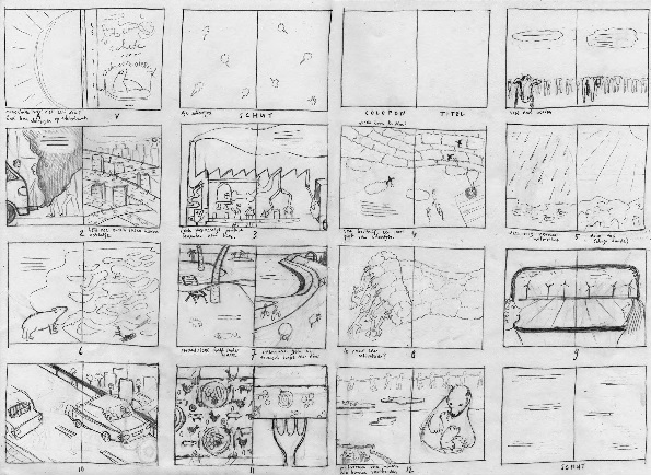 Storyboard scheten uit de schoorsteen yoko heiligers